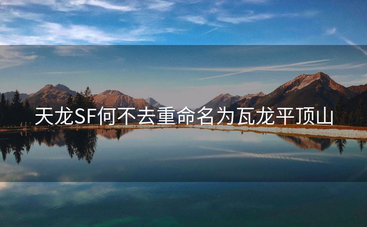 天龙SF何不去重命名为瓦龙平顶山